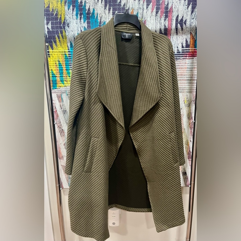 Olive Green Women's Sweater Coat